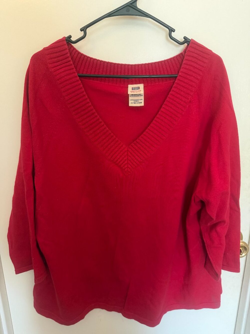 Faded Glory Tomato Red Sweater W 22W-24W